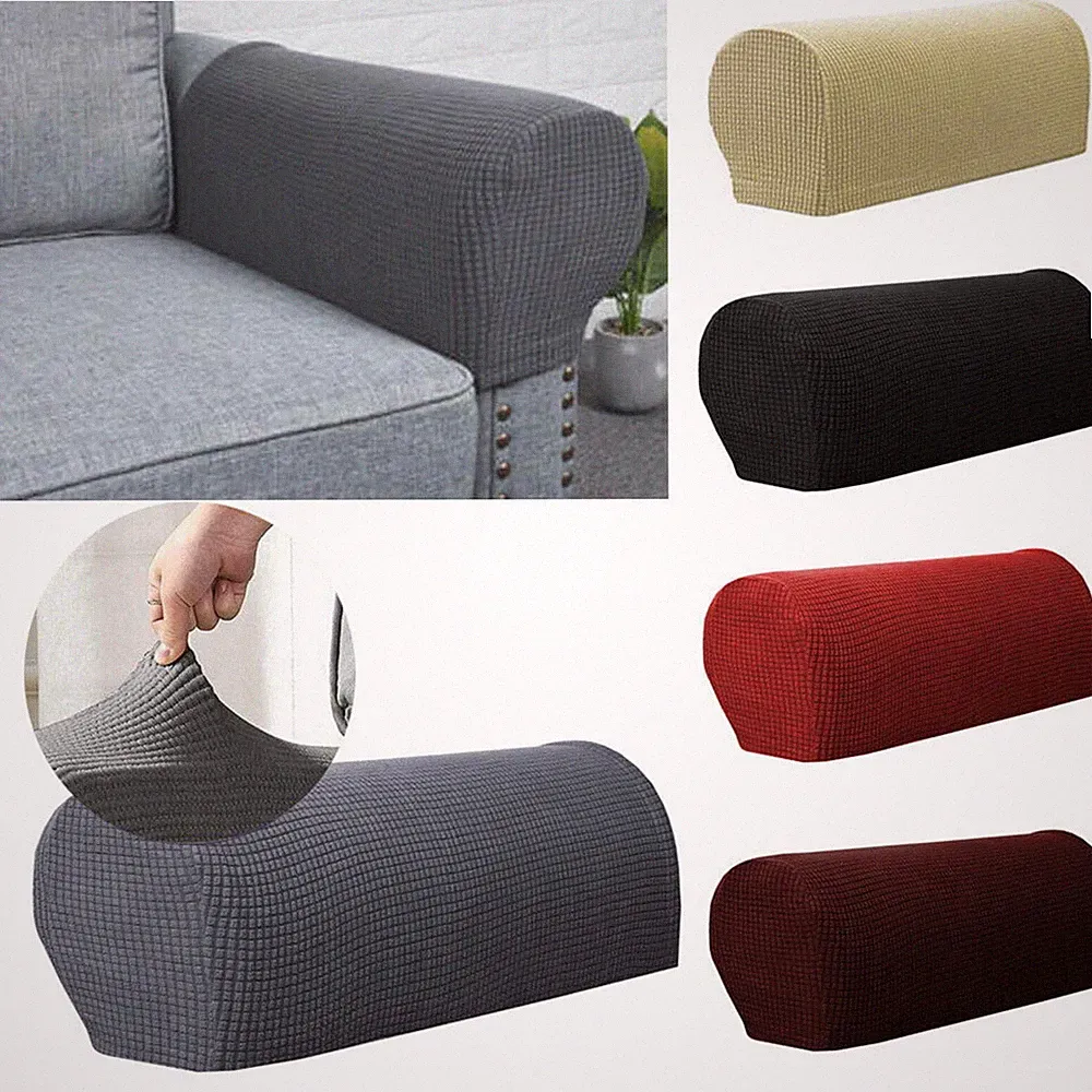 2X Sofa Armchair Covers Stretch Chair Arm Protector Cover Couch Recliner USA