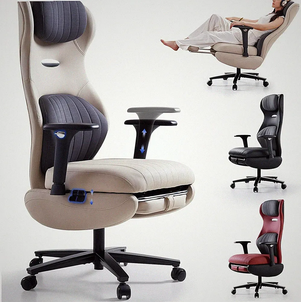 Ergonomic Office Chair with Foot Rest Reclining Office Chair with Adjustable Arm