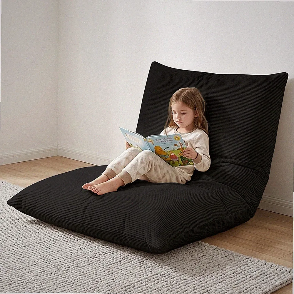 Kids Bean Bed Seat Foldable Compression Lounger Sofa Foam-Filled Floor Lounger