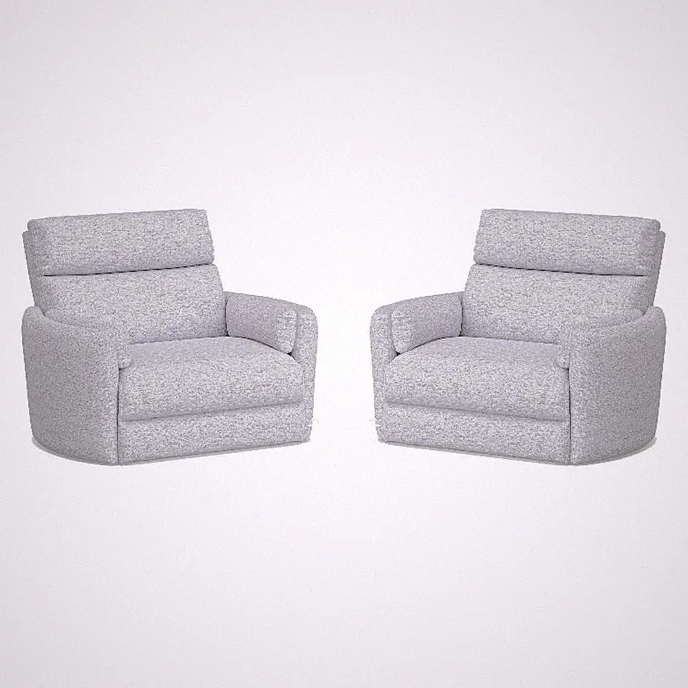 Parker Living Radius Xl Extra Wide Power Glider Recliner in Mineral (Set of 2)
